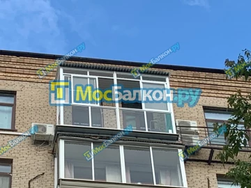 Остекление балконов с выносом заказать в Москве лучшая цена в МосБалкон